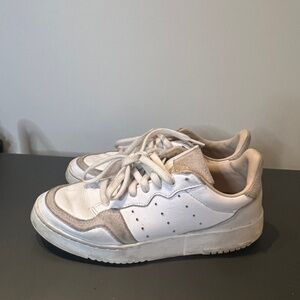 ADIDAS SUPERCOURT Crystal White/ Core White/ Off White Mens size 6.5 preloved